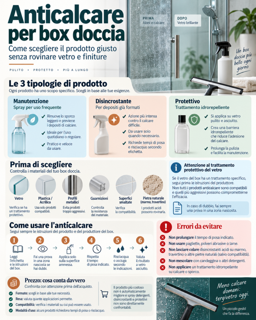 Guida allanticalcare per box doccia